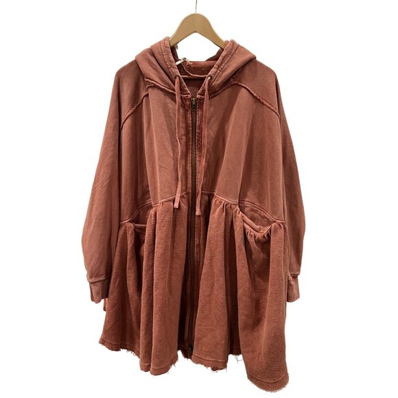 Free People Run Run Cardi Hooded Zip Up Sweatshirt Size XS - Picture 5 of 7